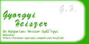 gyorgyi heiszer business card